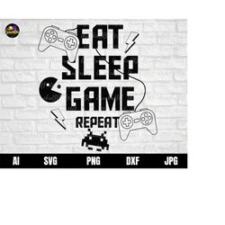 eat sleep game repeat svg, gamer svg, video game svg, game controller svg, gamer shirt svg, funny gaming quotes / svg /