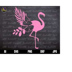 pink flamingo svg, flamingo svg, floral flamingo svg, flamingo flowers svg, flamingo flower png, flamingo svg cricut, fl