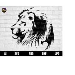 lion head svg, hand drawn lion head svg, lion svg, hand drawn lion head svg files for cricut, instant download, svg, png