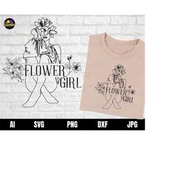 flower girl svg, wedding svg, bride svg, marriage svg, bridal party svg, bachelorette svg, flower svg, flower girl shirt