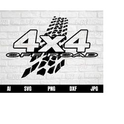 4x4 svg four by four logo off-road rally car truck racing sgv vector instant download ai / svg / png cut design