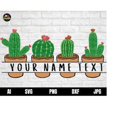 split cactus svg, cactus split monogram svg design, cactus monogram svg, cactus svg, cactus svg bundle, cactus border sv