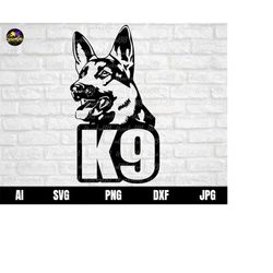 k9 head svg, k9 dog svg, k9 svg, k9 police dog svg, k9 police dog silhouette, k9 police dog, police dog svg for cricut,