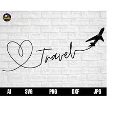 travel svg, airplane svg, airplane heart svg, vacation svg, airplane way svg,  aviation svg, love svg, heart flying svg,