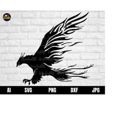 phoenix svg, phoenix bird svg, bird svg, phoenix bird cuttable design svg, phoenix silhouette, phoenix files for cricut