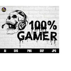 skull svg, skull gamer svg, gamer wall room or doors, gamer decor cricut cut file, svg for cricut, gamer for tshirt inst