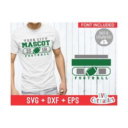 football svg - football cut file -  football template 009 - svg - eps - dxf - football mom - silhouette - cricut cut fil