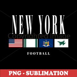 vintage new york football flag - high-quality sublimation png digital download