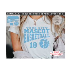 basketball svg - basketball template 0021 - svg - eps - dxf - basketball team svg - silhouette - cricut cut file - svg f