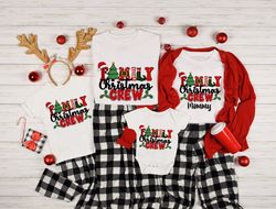 family christmas crew shirt, custom family christmas crew tshirt, christmas crew group shirt, christmas party group tee,