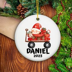 christmas gift boys ornament, personalized car christmas ornament, custom boys gift