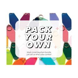 pack your own | motel keychain blank | blank keychain | diy keychain | keychain craft supply | keychain for mom | retro