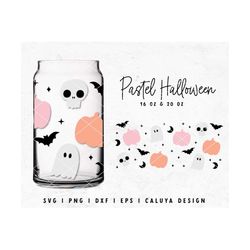 cute halloween svg | ghost libbey can glass svg | glass can svg | cute pumpkin svg | libbey can 16oz svg file for cricut