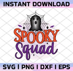 spooky squad png, cute ghost and spider web tie dye png, kids halloween png, digital download instant download!