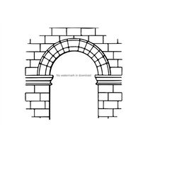 brick arch clipart, brick entry dxf clipart, brick wall png, brick arch vinyl cut file, brick archway svg cut file, bric