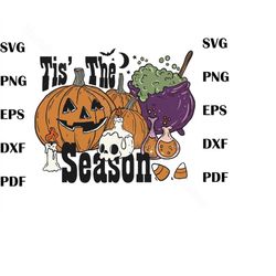 ti-s the season pumpkin spook-y vibe svg, pumpkin svg, halloween witch svg