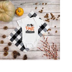 my first halloween onesie, baby's first halloween onesie, halloween toddler youth clothes, spooky baby onesie, funny uni