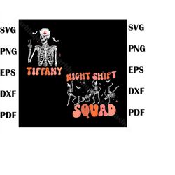 custom night shif-t squa-d spooky nurse skeleton svg, halloween skeletons svg