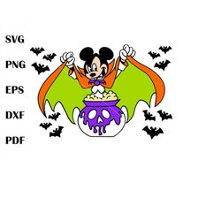 halloween vampire mouse svg, halloween svg,  trick or treat svg, spooky vibes svg, png files for cricut