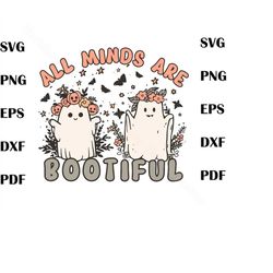 all minds are boo-tiful halloween school svg download file, spooky vibes svg, boo svg