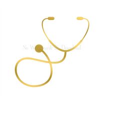 stethoscope planner clip art, stethoscope gold sticker png, stethoscope metallic clipart, stethoscope wedding clipart