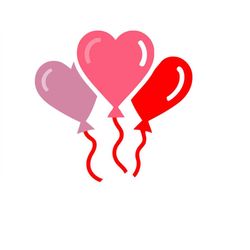 heart balloons svg dxf png, heart balloons files for silhouette, heart balloons dxf file, heart balloons cutting image