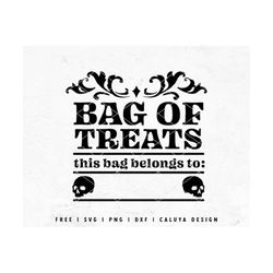 bag of treat svg | trick or treat svg | trick or treat bag svg | personalized halloween bag svg | retro halloween svg |