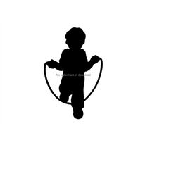 jump rope svg file, child svg file for cutting, jump rope silhouette cut file, jump rope png clipart image