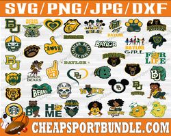 bundle 42 files baylor bears team svg,baylor bears svg, ncaa teams svg, ncaa svg, png, dxf, eps, instant download