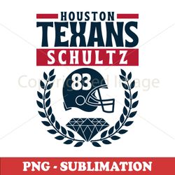 houston texans football sublimation png - schultz 83 - instant download