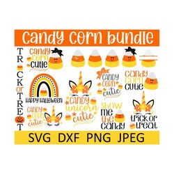 candy corn svg bundle, candy corn cutie, rainbow, unicorn, digital download, cut files, sublimation (14 individual svg/d