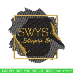 swys logo embroidery design, logo embroidery, emb design, embroidery shirt, embroidery file, digital download