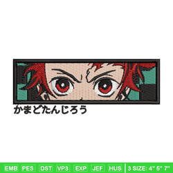 tanjiro eyes box embroidery design, tanjiro embroidery, anime design, embroidery shirt, embroidery file,digital download