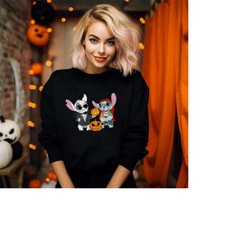 stitch halloween sweater, cute halloween gift, disney halloween sweat, disney stitch shirt, cute stitch tee, spooky seas