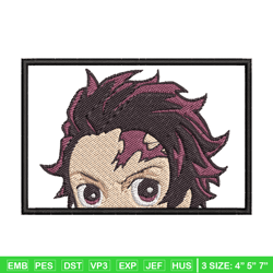 tanjiro face embroidery design, tanjiro embroidery, anime design, embroidery shirt, embroidery file,digital download