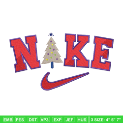 nike christmas embroidery design, logo embroidery, nike design, embroidery file,  logo shirt, instant download