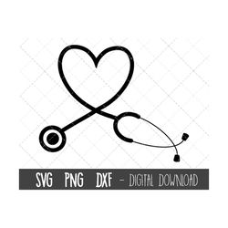 stethoscope svg, heart stethoscope svg, nursing clipart, stethoscope cut file, heart svg, stethoscope cricut silhouette