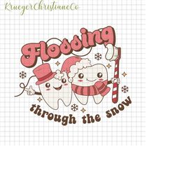 flossing through the snow png, dental christmas png, christmas dentist png, dentist assistant png, dental hygienist png,