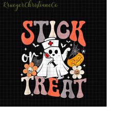 stick or treat png, cute nurse halloween png, ghost nurse png, spooky nurse png, er nurse png, icu nurse png, rn nurse h