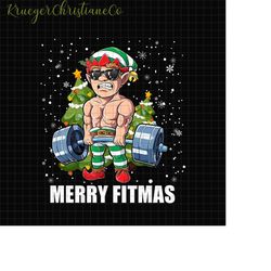 merry fitmas png, elf fitmas png, funny elf christmas png, weightlifting christmas png, gym christmas png, elf gym chris