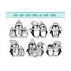 penguin svg, christmas penguin svg, penguin clipart, winter penguin svg, animal svg, penguin cut file, cute baby penguin