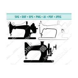 sewing machine svg, sewing svg, sewing svg files, sewing silhouette, sewing dxf files for laser vinyl, sewing clipart se