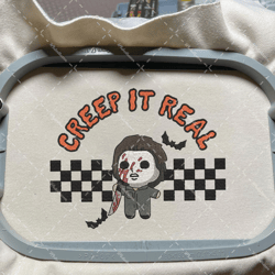 horror movie killer embroidery design, creep it real embroidery design, fall halloween embroidery machine file, embroidery