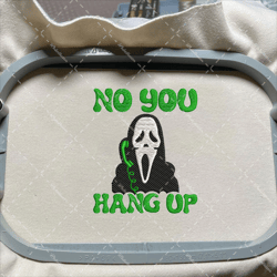 no you hang up embroidery design, halloween serial killer embroidery file, halloween horror mask embroidery machine design, horror character embroidery file