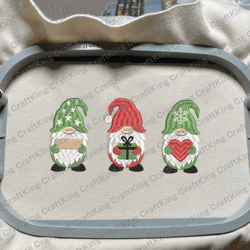 christmas tree embroidery machine design, cute christmas gnome embroidery design, merry christmas embroidery design