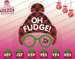 oh fudge embroidery machine design, christmas, a christmas story embroidery design, merry xmas embroidery design