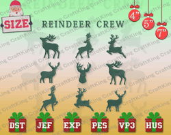 reindeer crew embroidery machine design, merry xmas 2023 embroidery design, winter season story embroidery design