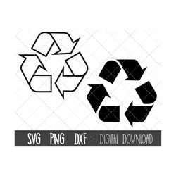 recycle symbol svg, recycle svg, recycling clipart, recycling png, dxf, recycle symbol cut file, recycle cricut silhouet