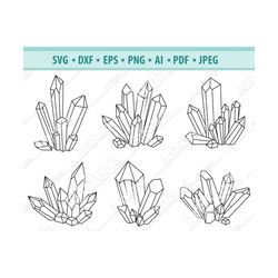 crystals svg file, diamonds svg, crystals clipart, crystals files for cricut, gem svg, jewel crystals svg, silhouette ca