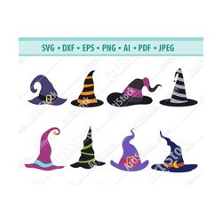 witch hat svg bundle, witchy hat svg, witch hat clipart, witchcraft hat svg, halloween svg, witch hats cut files, hat sv